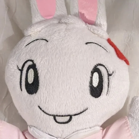 Benesse Plush Bunny White Rabbit Stuffed Animal Toy Doll Japan Anime Big Eye 13" - Picture 3 of 8